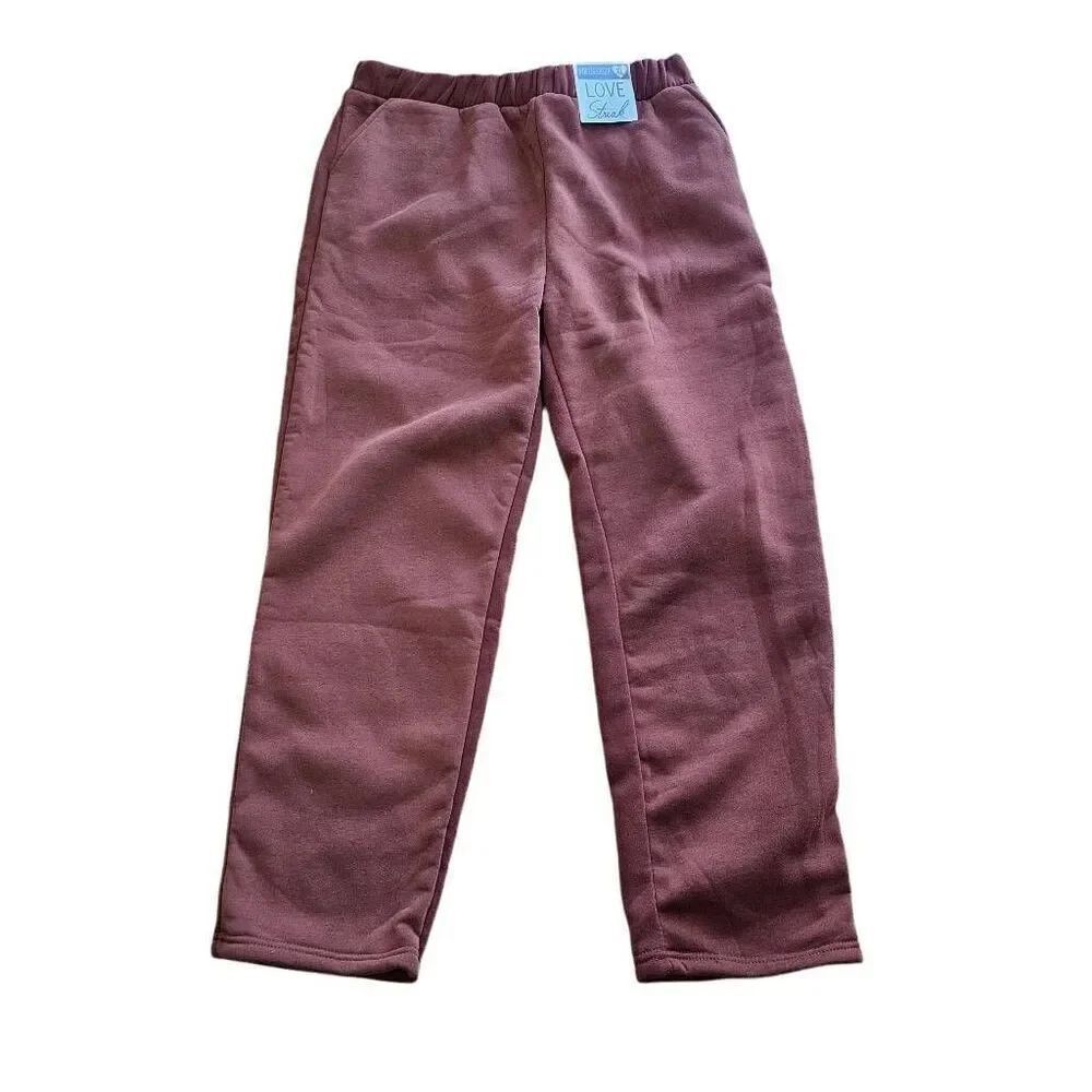 Love Streak womens juniors brown sweatpants side pockets new